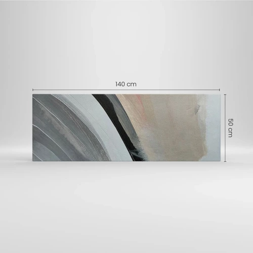 Canvas picture - Composition: Arc of Black and Grey - 140x50 cm