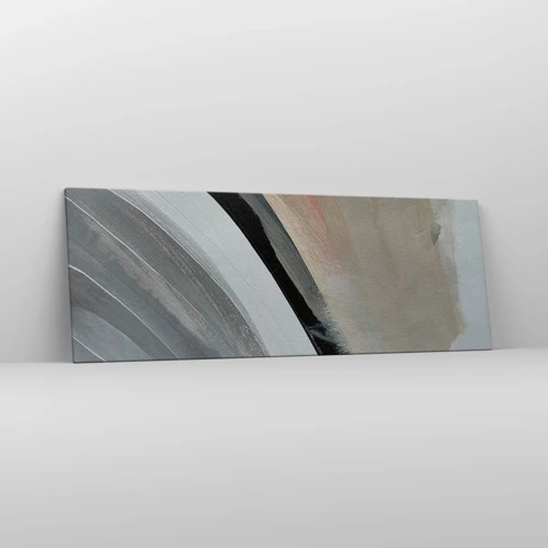 Canvas picture - Composition: Arc of Black and Grey - 140x50 cm