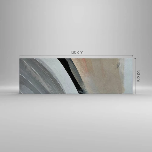 Canvas picture - Composition: Arc of Black and Grey - 160x50 cm