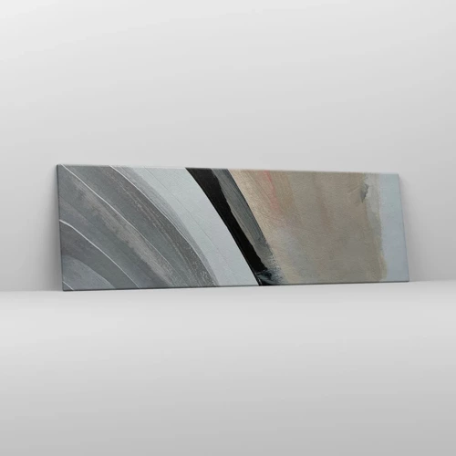 Canvas picture - Composition: Arc of Black and Grey - 160x50 cm