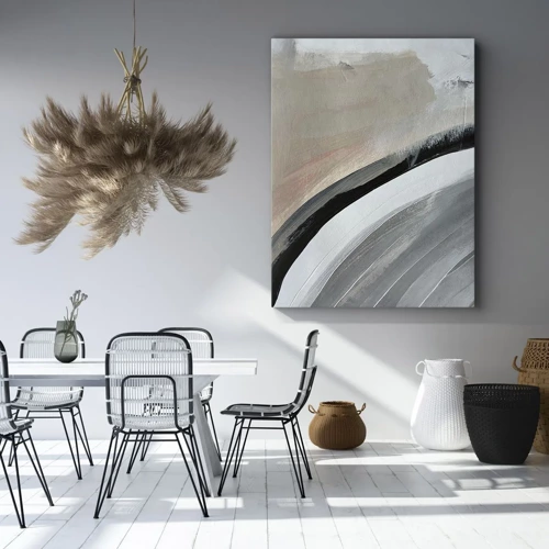 Canvas picture - Composition: Arc of Black and Grey - 50x70 cm