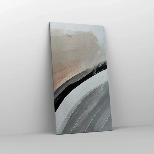 Canvas picture - Composition: Arc of Black and Grey - 55x100 cm