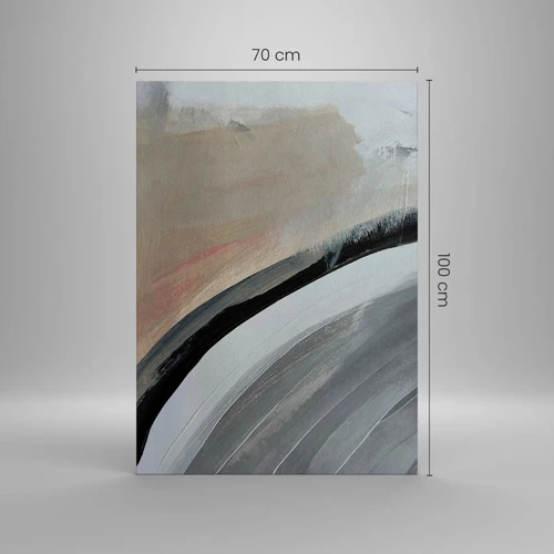 Canvas picture - Composition: Arc of Black and Grey - 70x100 cm