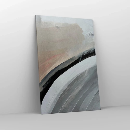 Canvas picture - Composition: Arc of Black and Grey - 80x120 cm