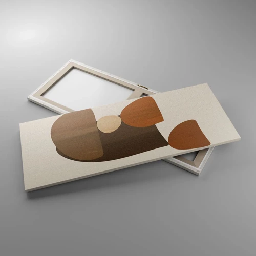 Canvas picture - Composition in Brown - 100x40 cm