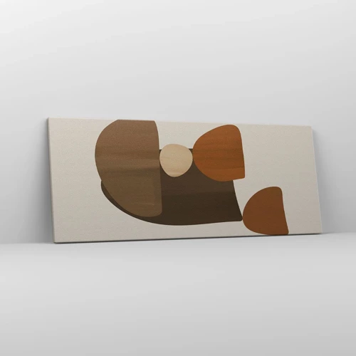 Canvas picture - Composition in Brown - 100x40 cm