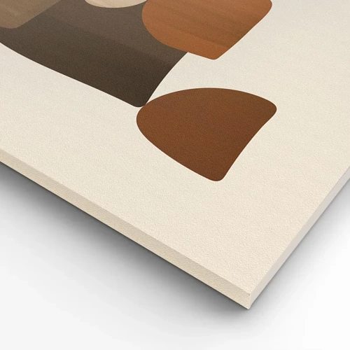 Canvas picture - Composition in Brown - 100x40 cm