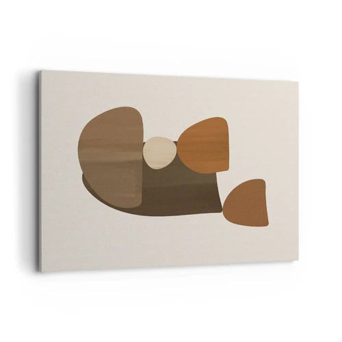 Canvas picture - Composition in Brown - 100x70 cm