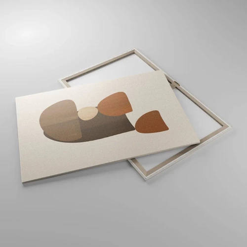 Canvas picture - Composition in Brown - 100x70 cm