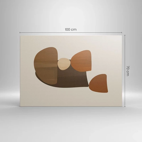 Canvas picture - Composition in Brown - 100x70 cm