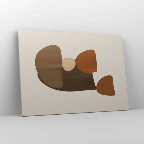 Canvas picture - Composition in Brown - 100x70 cm