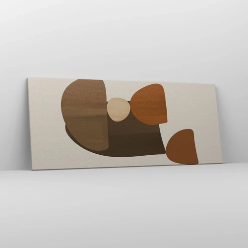 Canvas picture - Composition in Brown - 120x50 cm