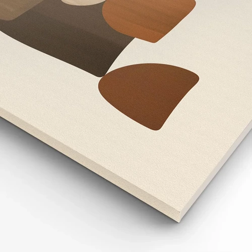 Canvas picture - Composition in Brown - 120x50 cm