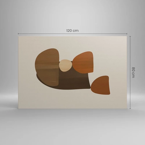 Canvas picture - Composition in Brown - 120x80 cm