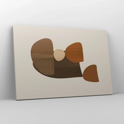 Canvas picture - Composition in Brown - 120x80 cm