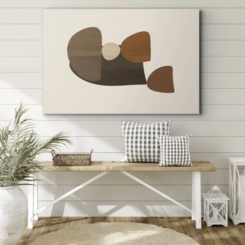 Canvas picture - Composition in Brown - 120x80 cm