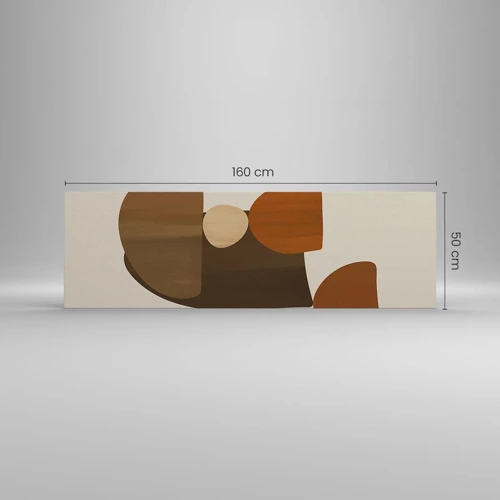 Canvas picture - Composition in Brown - 160x50 cm