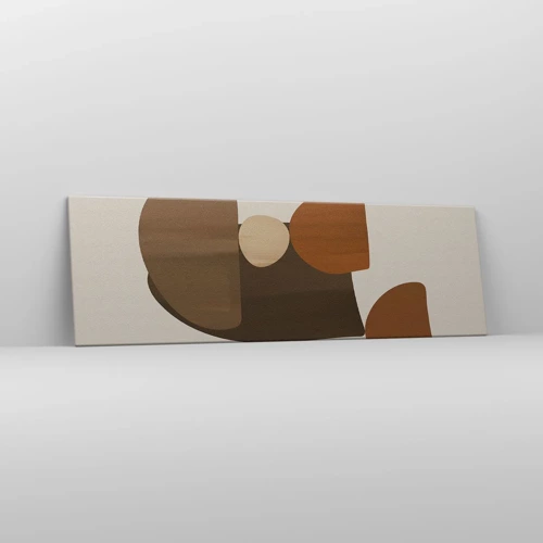 Canvas picture - Composition in Brown - 160x50 cm