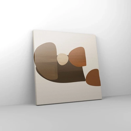 Canvas picture - Composition in Brown - 30x30 cm