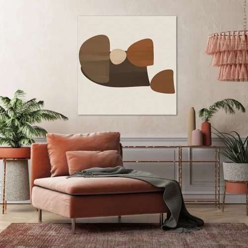 Canvas picture - Composition in Brown - 30x30 cm