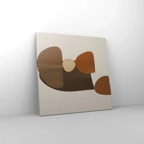Canvas picture - Composition in Brown - 40x40 cm