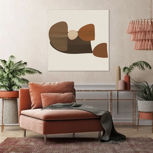 Canvas picture - Composition in Brown - 40x40 cm