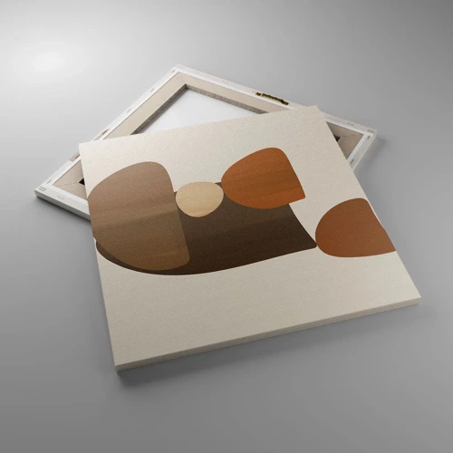 Canvas picture - Composition in Brown - 50x50 cm