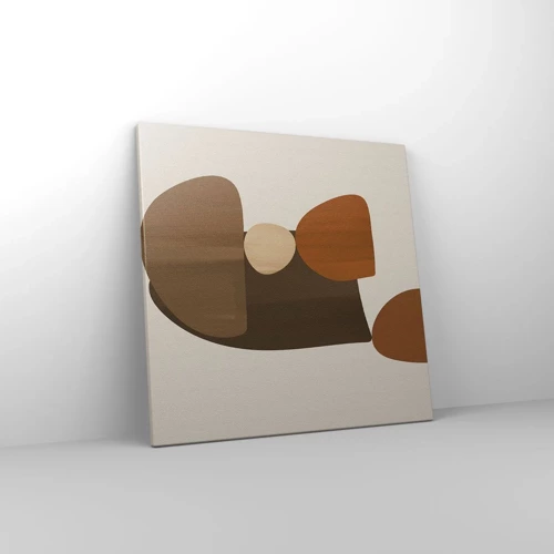 Canvas picture - Composition in Brown - 50x50 cm