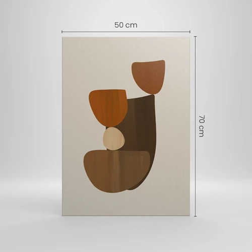 Canvas picture - Composition in Brown - 50x70 cm