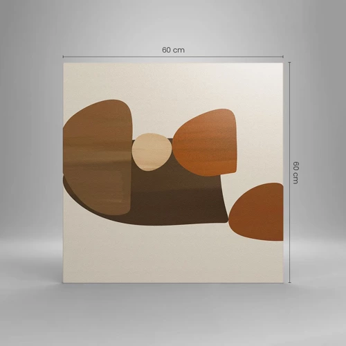 Canvas picture - Composition in Brown - 60x60 cm