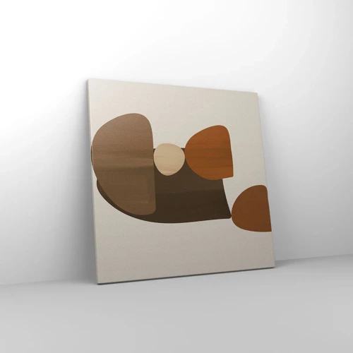 Canvas picture - Composition in Brown - 60x60 cm