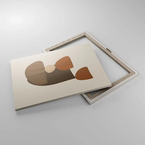 Canvas picture - Composition in Brown - 70x50 cm