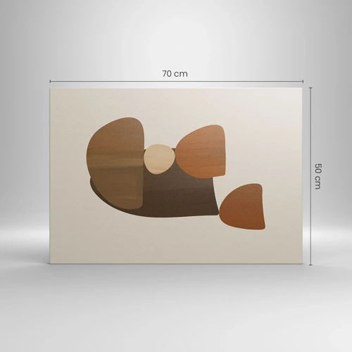 Canvas picture - Composition in Brown - 70x50 cm