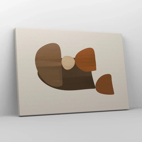 Canvas picture - Composition in Brown - 70x50 cm