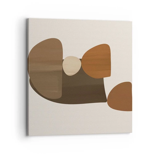 Canvas picture - Composition in Brown - 70x70 cm
