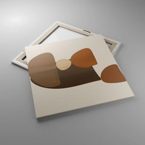 Canvas picture - Composition in Brown - 70x70 cm