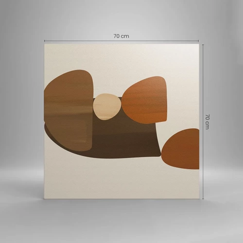 Canvas picture - Composition in Brown - 70x70 cm