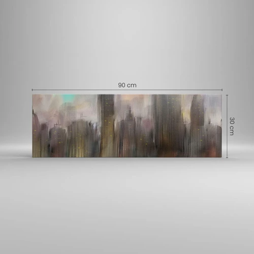 Canvas picture - Composition of Steel, Stone and Fog - 90x30 cm