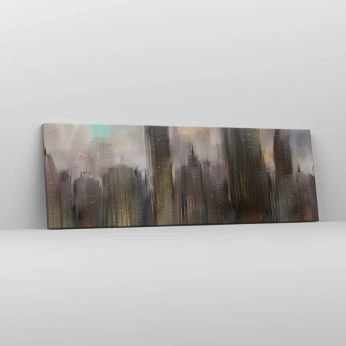 Canvas picture - Composition of Steel, Stone and Fog - 90x30 cm