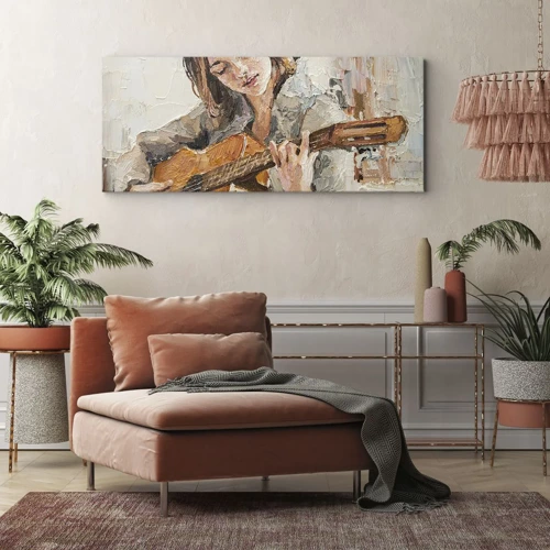 Canvas picture - Concert for Guitar and Girly Heart - 100x40 cm