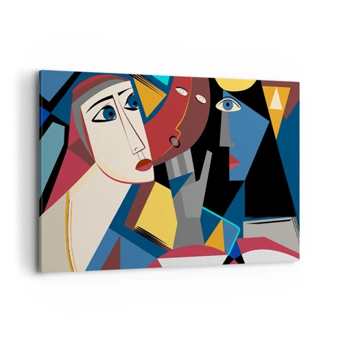 Canvas picture - Conversation of Cubists - 120x80 cm