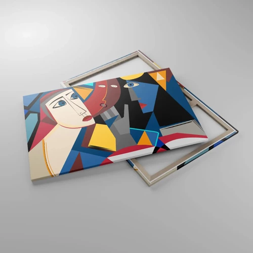 Canvas picture - Conversation of Cubists - 120x80 cm