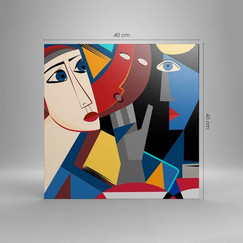 Canvas picture - Conversation of Cubists - 40x40 cm