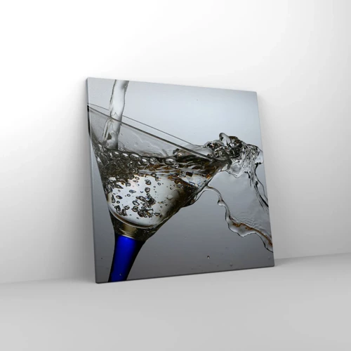 Canvas picture - Crystal Clear Water in a Crystal Glass - 50x50 cm