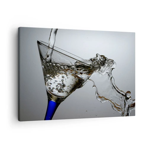 Canvas picture - Crystal Clear Water in a Crystal Glass - 70x50 cm