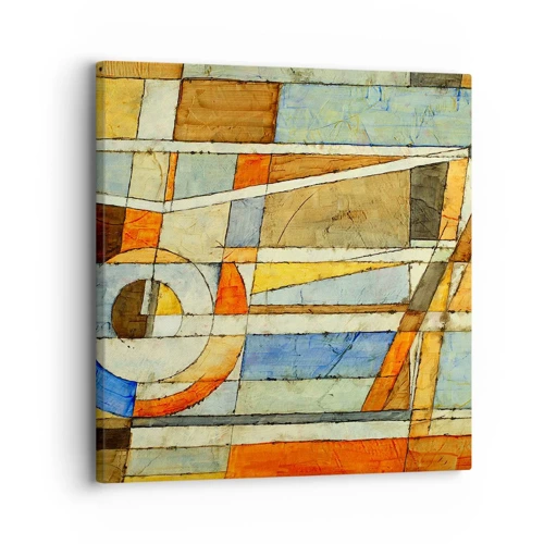 Canvas picture - Cubism on a Construction Site - 30x30 cm