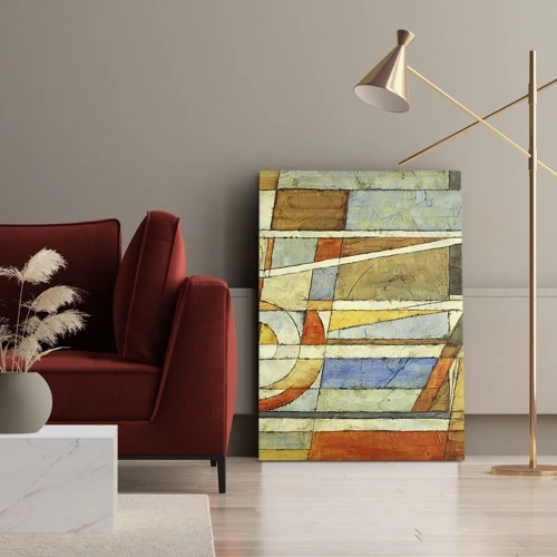 Canvas picture - Cubism on a Construction Site - 55x100 cm