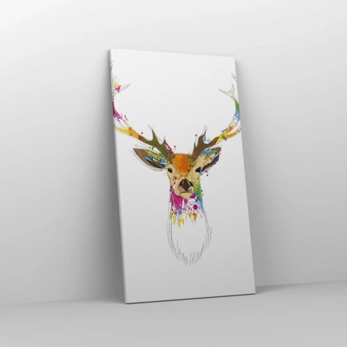 Canvas picture - Deer Bathed in Colour - 45x80 cm