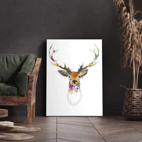 Canvas picture - Deer Bathed in Colour - 55x100 cm