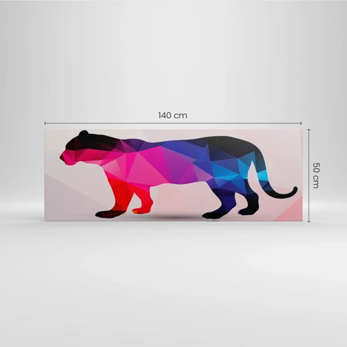 Canvas picture - Diamond Panther - 140x50 cm